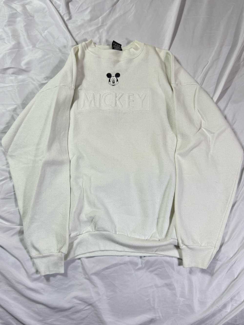 Vintage Mickey Mouse Disney Jerry Leigh Crewneck Sweater - White Embroidery